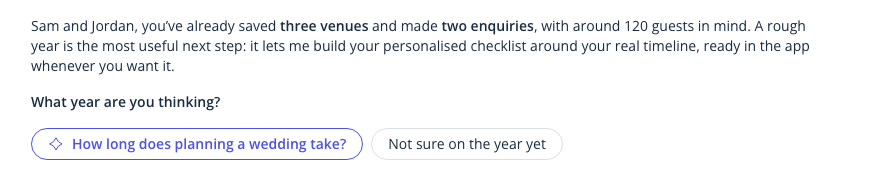 The check-in reply for couple 3