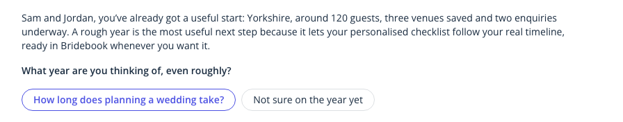 The check-in reply for couple 3