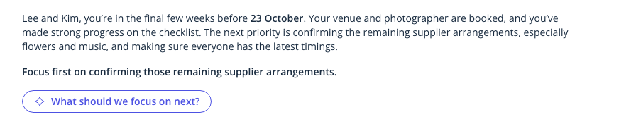 The check-in reply for couple 9
