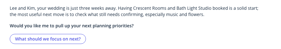 The check-in reply for couple 9