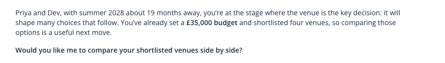 The check-in reply for couple 5