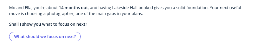 The check-in reply for couple 6