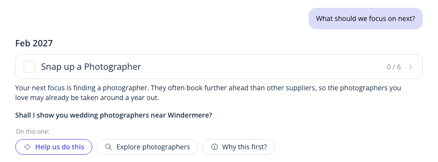The reply to the first chip under the check-in for couple 6